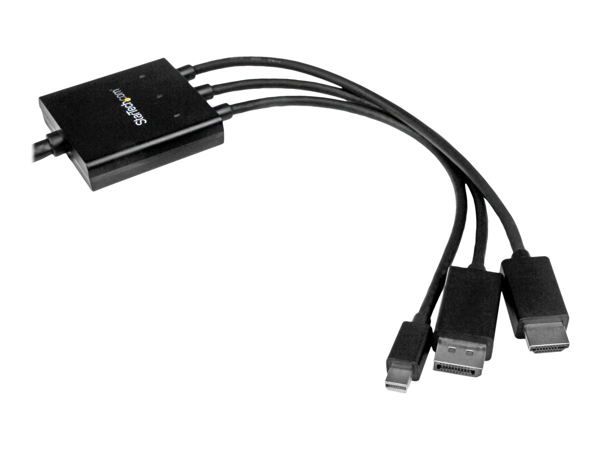 StarTech.com 2m HDMI DisplayPort oder Mini DisplayPort auf HDMI Konverter Kabel - HDMI DP oder Mini DP zu HDMI Adapterkabel - Videoadapter - HDMI DisplayPort Mini DisplayPort männlich zu HDMI Mikro-USB Typ B (nur Strom)
