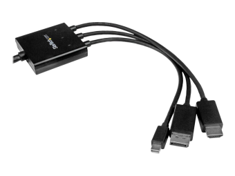 StarTech.com 2m HDMI DisplayPort oder Mini DisplayPort auf HDMI Konverter Kabel - HDMI DP oder Mini DP zu HDMI Adapterkabel - Videoadapter - HDMI DisplayPort Mini DisplayPort männlich zu HDMI Mikro-USB Typ B (nur Strom)