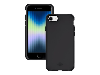 Mobilis SPECTRUM - Hintere Abdeckung für Mobiltelefon - widerstandsfähig - recycelt antimikrobiell - Impacthane - Schwarz - für Apple iPhone 7 8 SE (2. Generation)