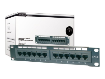 DIGITUS CAT 5e Klasse D Patch Panel geschirmt schwarz